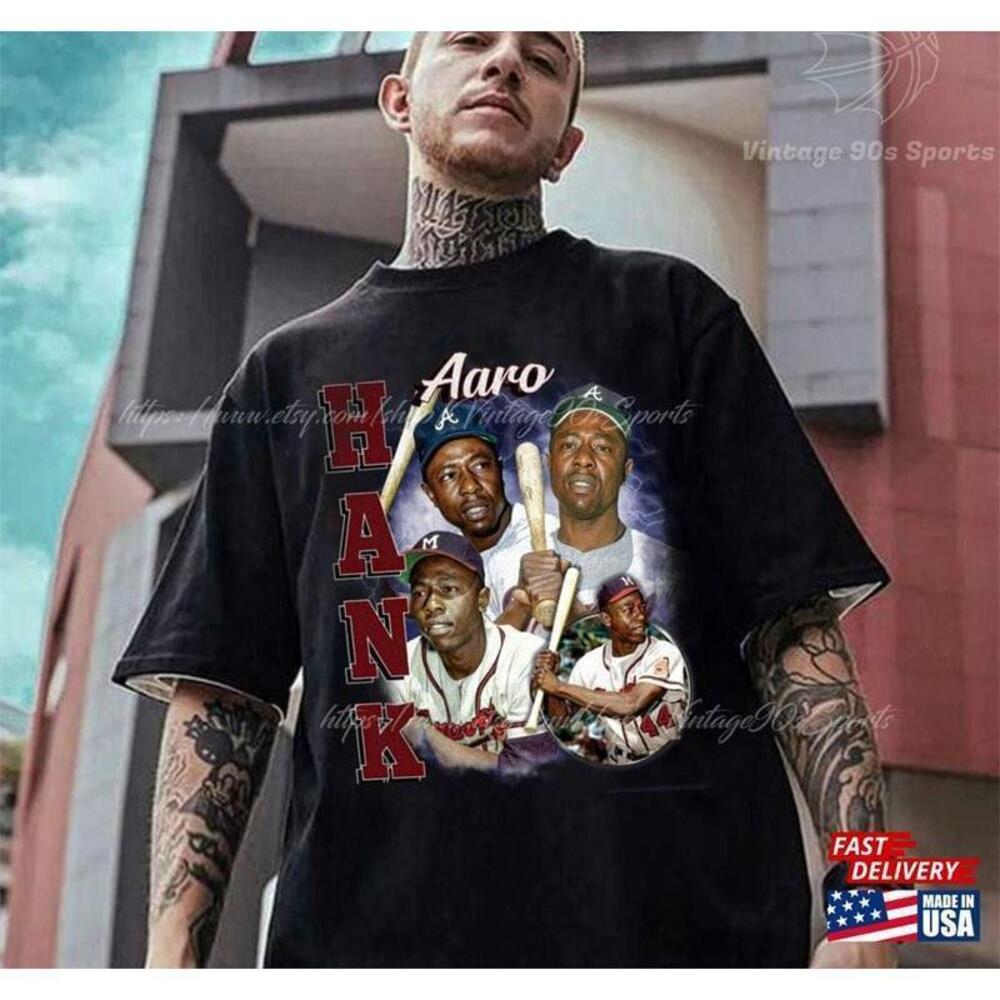 Hank AaroShirt Legend Baseball Classic 90S Graphic Tee Unisex Tshirt